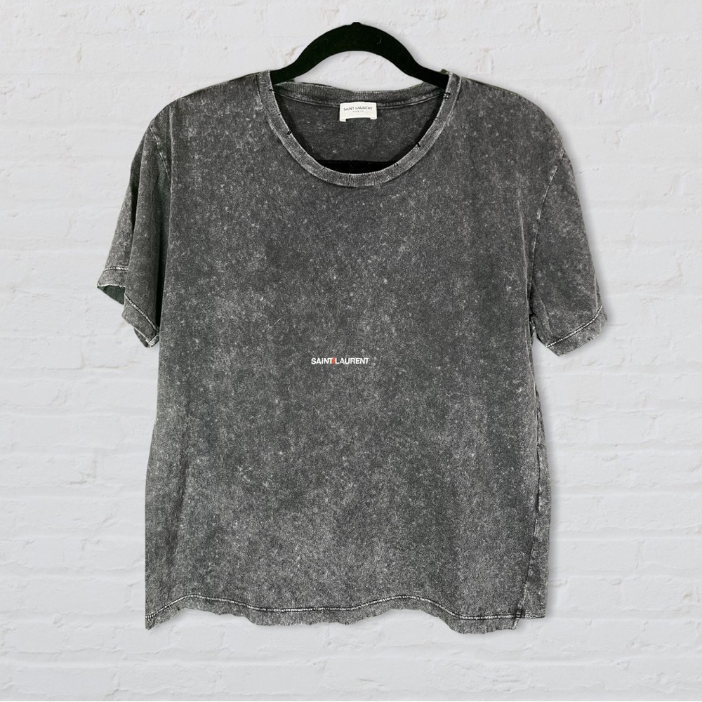 Saint Laurent Rive Gauche Destroyed T-Shirt YSL Yves